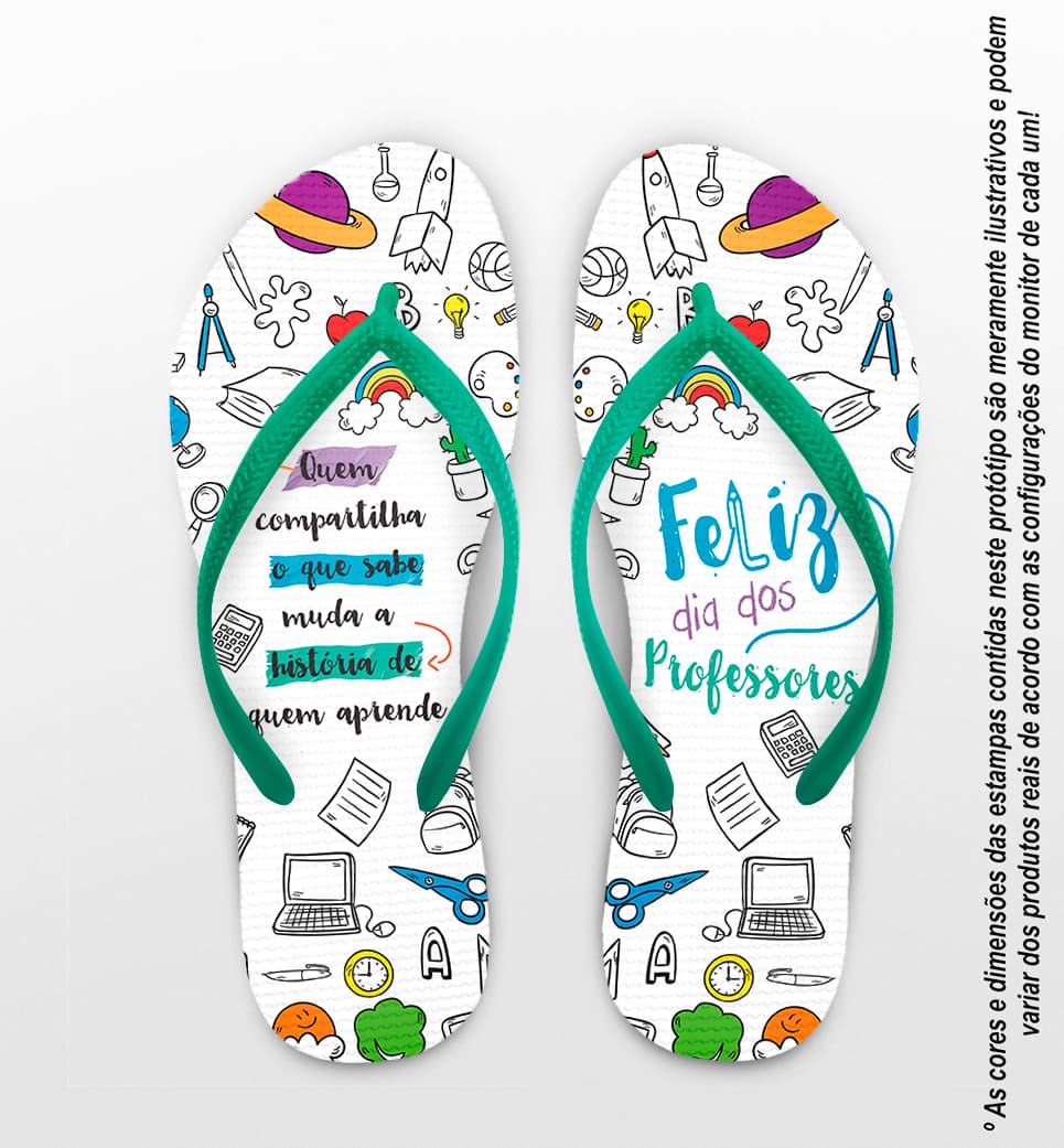 Chinelo Dia Dos Professores Personalizado COD 12512
