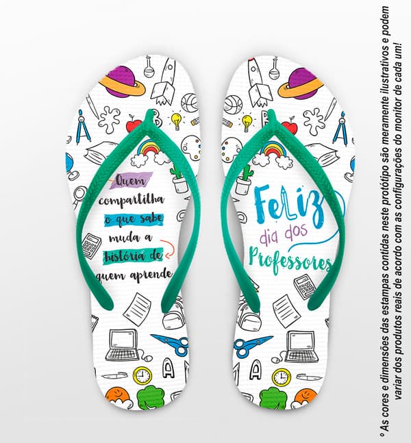 Chinelo Dia Dos Professores Personalizado COD 12512