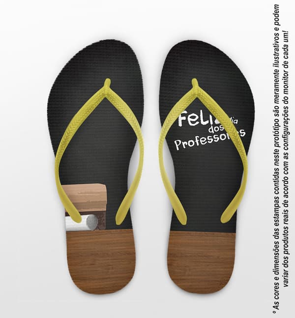 Chinelo Dia do Professor Quadro Negro COD 9771