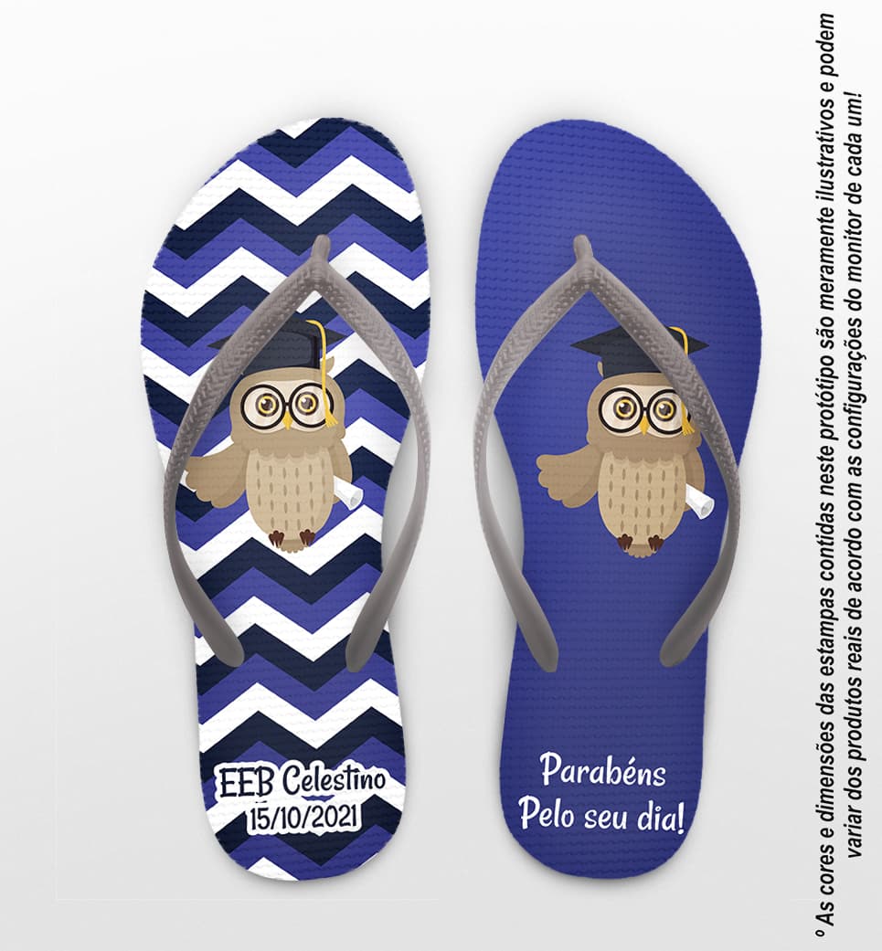Chinelo Dia dos Professores Colégio Dom Bosco Personalizado COD 9425