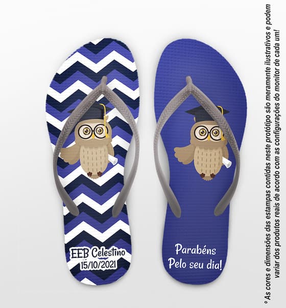 Chinelo Dia dos Professores Colégio Dom Bosco Personalizado COD 9425