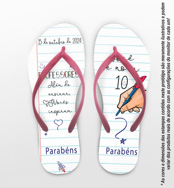 Chinelo Dia Dos Professores Personalizado COD 12509