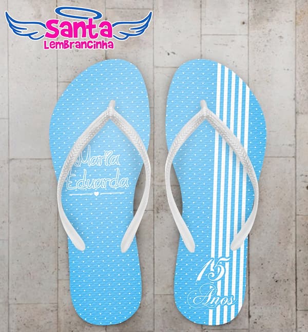 Chinelo Debutante 15 Anos Tiffany Personalizado - COD 1902