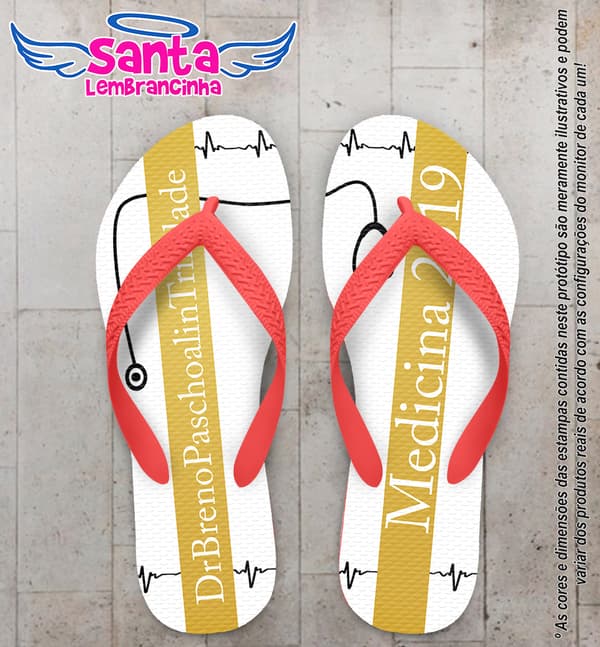 Chinelo Formatura Medicina Personalizado - COD 1772