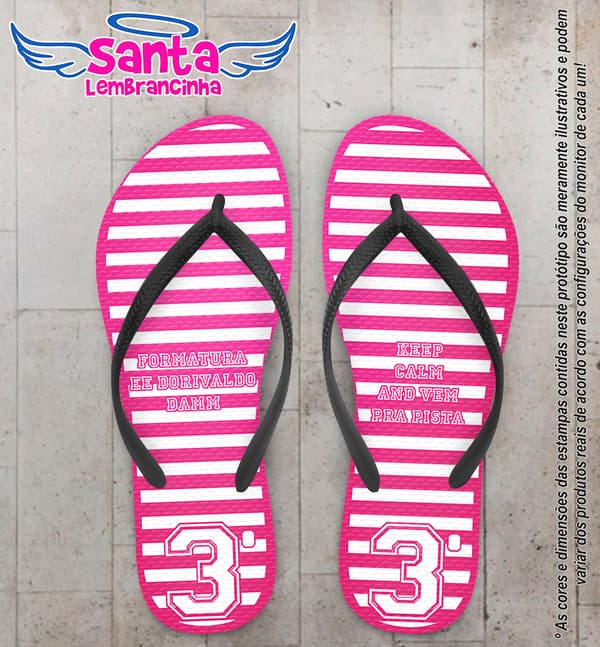 Chinelo 3º Ano Personalizado - COD 1598