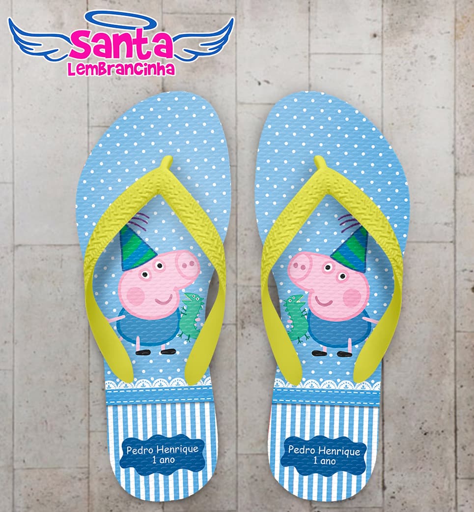 Chinelo Personalizado Infantil George Pig - COD 1934