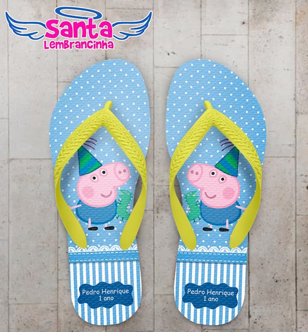 Chinelo Personalizado Infantil George Pig - COD 1934
