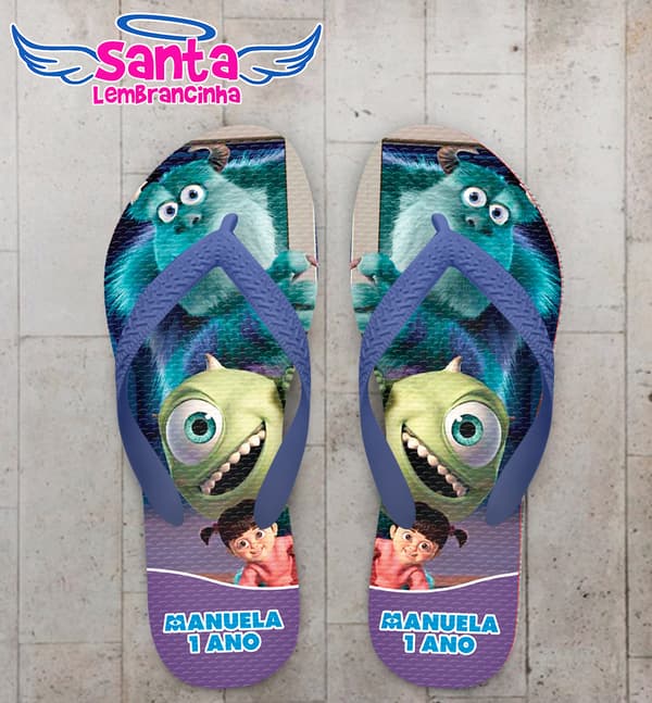 Chinelo Infantil Monstros SA Personalizado - COD 1997