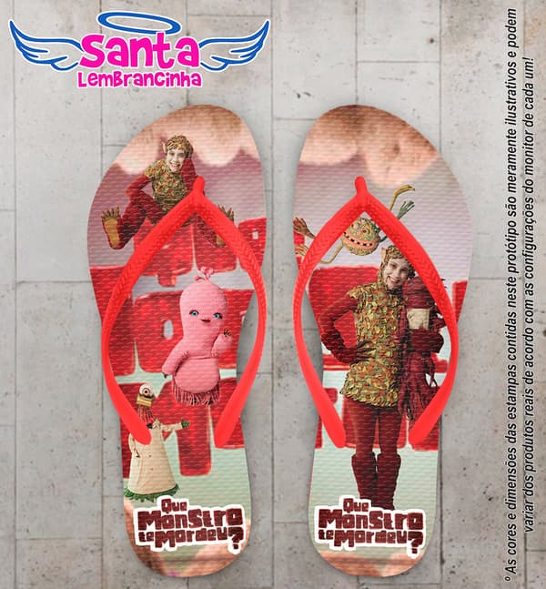 Chinelo Infantil Que Monstro te Mordeu - COD 1849