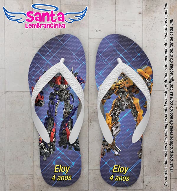 Chinelo Personalizado Transformers - COD 1940