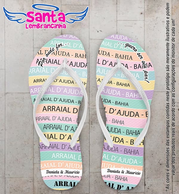 Chinelo casamento personalizado, fitas senhor do bonfim - COD 2030