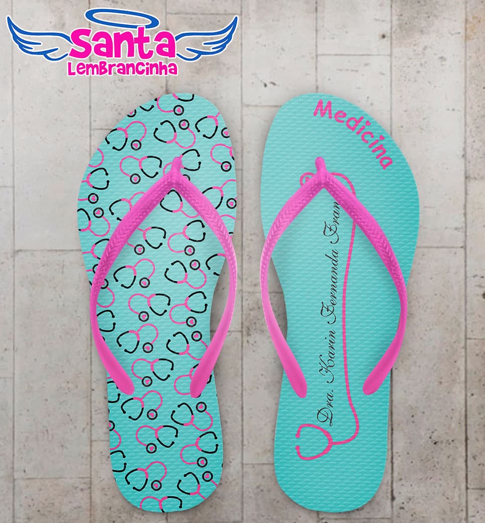 Chinelo Formatura Medicina Tiffany Personalizado - COD 2952