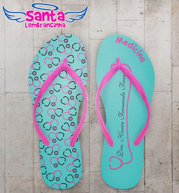 Chinelo Formatura Medicina Tiffany Personalizado - COD 2952