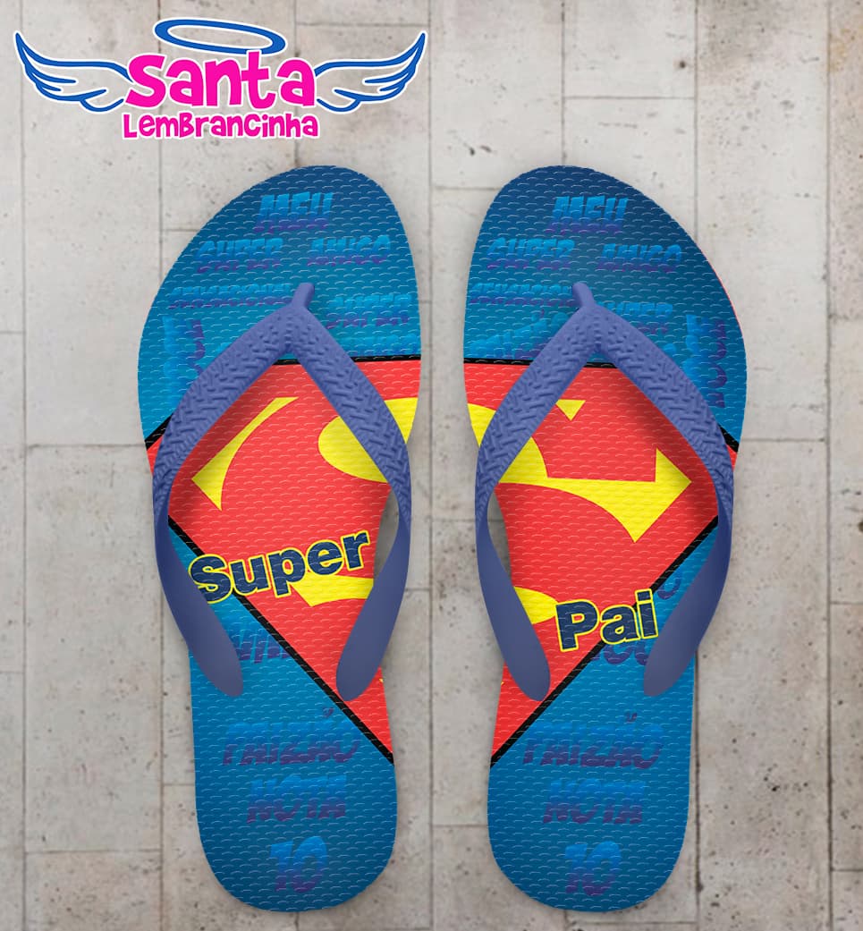 Chinelo Dia dos Pais Personalizado, Super Pai - COD 2481