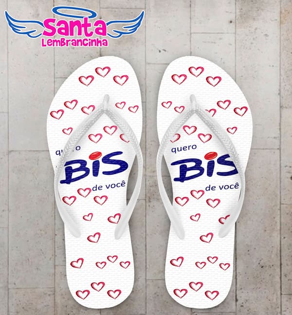 Chinelo Páscoa Personalizado, quero Bis de você - COD 2090