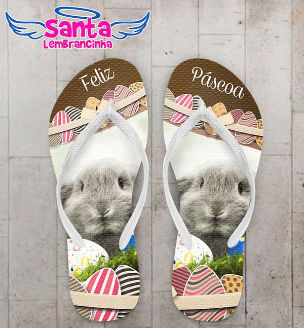 Chinelo Páscoa Personalizado, Coelho - COD 2091
