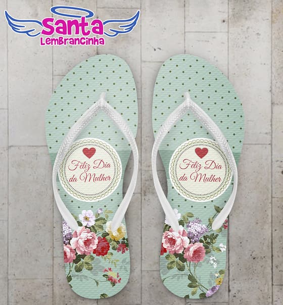 Chinelo Dia da Mulher Personalizado - COD 1882