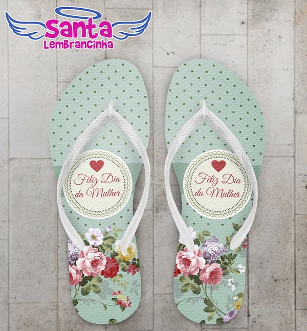 Chinelo Dia da Mulher Personalizado - COD 1882