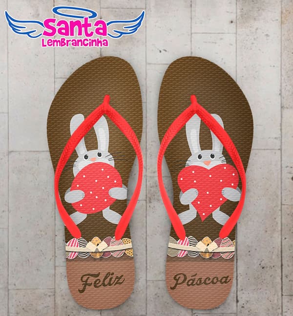 Chinelo Coelho Páscoa Personalizado - COD 2093