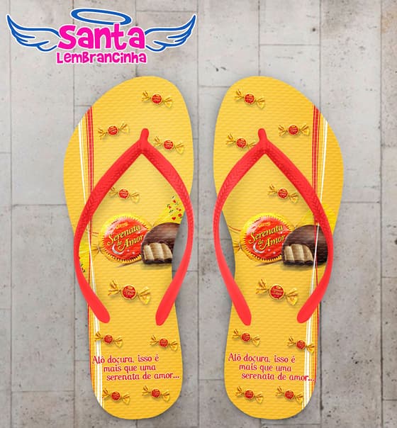 Chinelo Páscoa Personalizado, Serenata de amor - COD 2096
