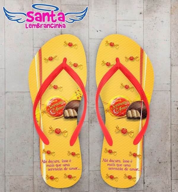 Chinelo Páscoa Personalizado, Serenata de amor - COD 2096