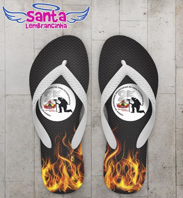 Chinelo Corporativo Bombeiros Personalizado - COD 1608