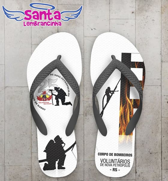Chinelo Personalizado Corporativo Bombeiros - COD 2516
