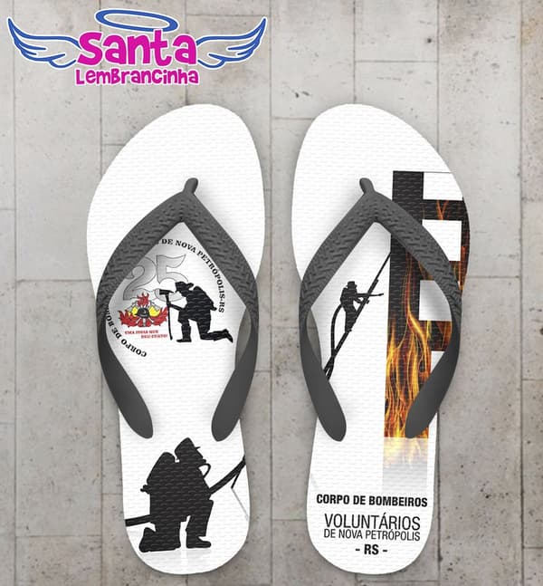 Chinelo Personalizado Corporativo Bombeiros - COD 2516