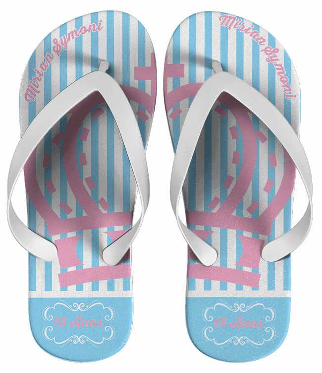 Chinelo 15 Anos Personalizado - COD 1294