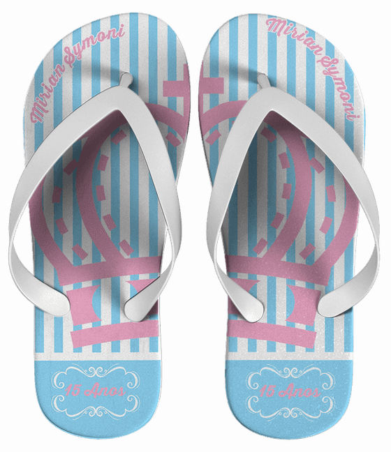 Chinelo 15 Anos Personalizado - COD 1294