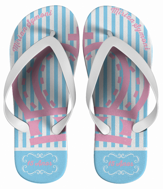 Chinelo 15 Anos Personalizado - COD 1294