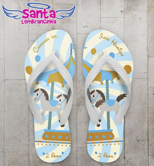 Chinelo Festa Infantil Circo Personalizado - COD 2459