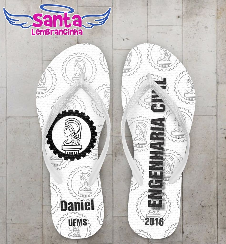 Chinelo Personalizado, Formatura Engenharia Civil - COD 1913