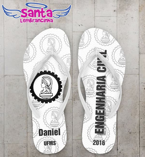 Chinelo Personalizado, Formatura Engenharia Civil - COD 1913