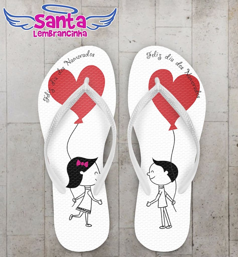 Chinelo Dia dos Namorados Personalizado - COD 2348