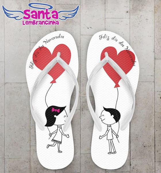Chinelo Dia dos Namorados Personalizado - COD 2348