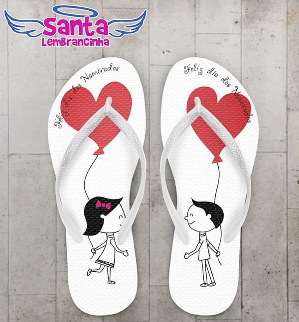 Chinelo Dia dos Namorados Personalizado - COD 2348
