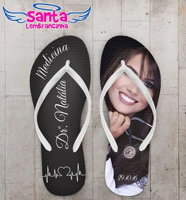 Chinelo Personalizado Formatura Medicina Foto - COD 2771