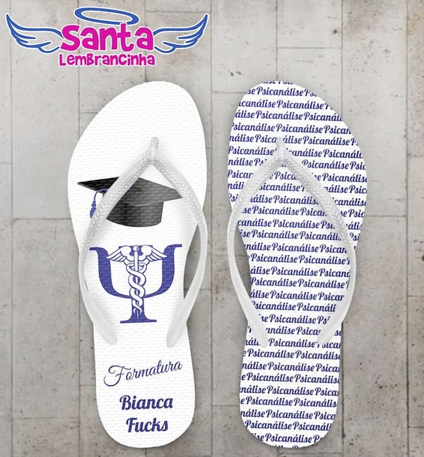 Chinelo Psicanálise Formatura, Personalizado - COD 2731