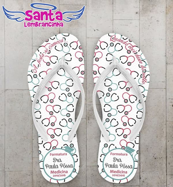 Chinelo Formatura Medicina Personalizado - COD 2463