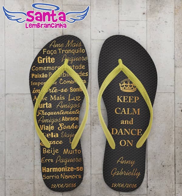 Chinelo 15 Anos Keep Calm - COD 2434