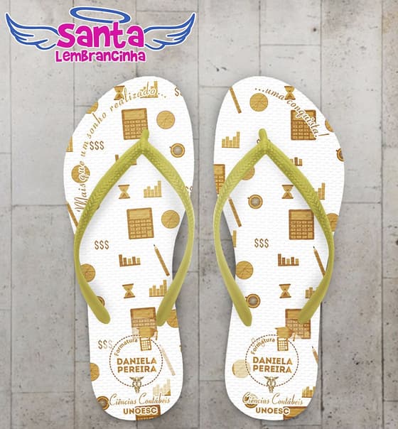 Chinelo Formatura Personalizado, Ciências Contábeis - COD 2190