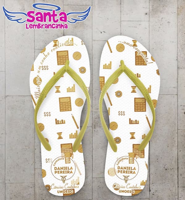 Chinelo Formatura Personalizado, Ciências Contábeis - COD 2190