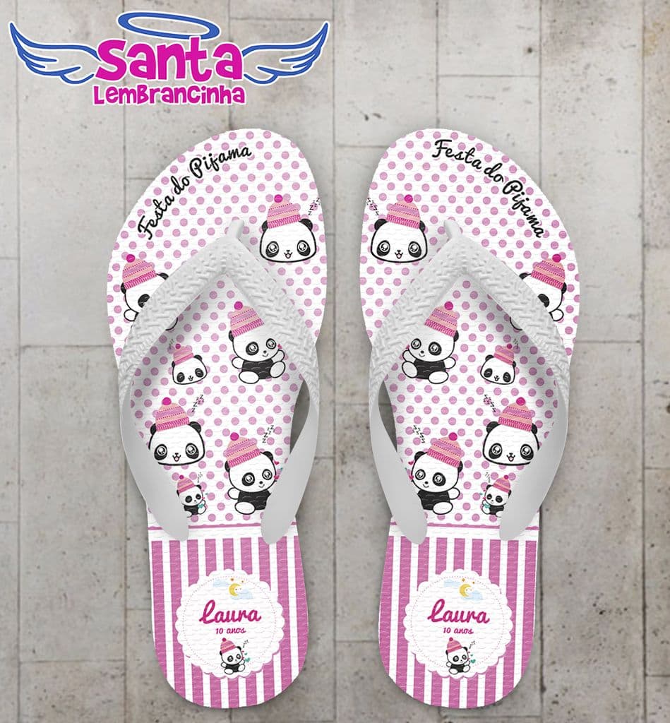 Chinelo Infantil Festa do Pijama, Panda - COD 2423