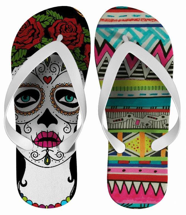 Chinelo Personalizado Caveira Mexicana - COD 1856