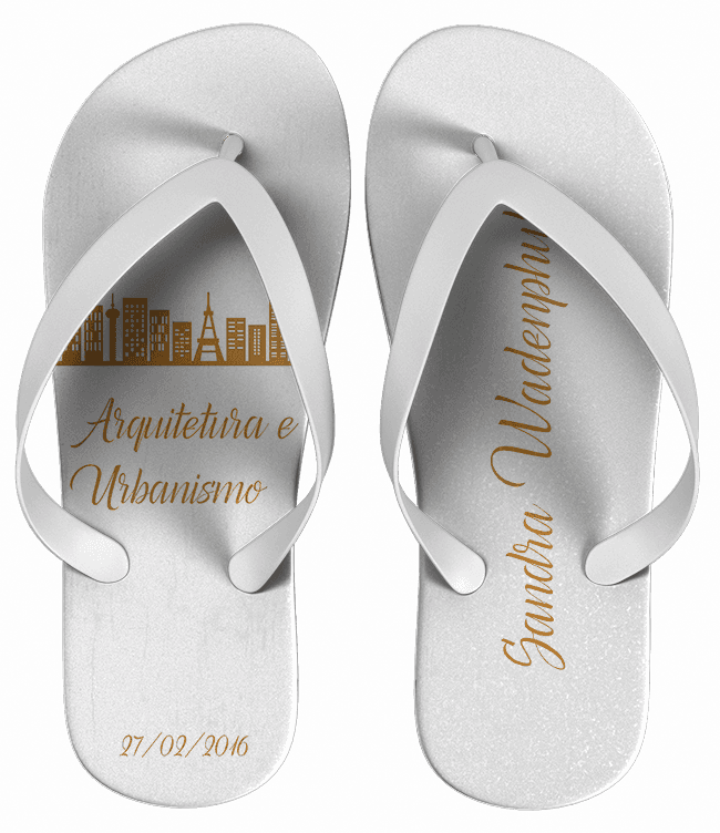 Chinelo Formatura Arquitetura e Urbanismo Personalizado - COD 1984