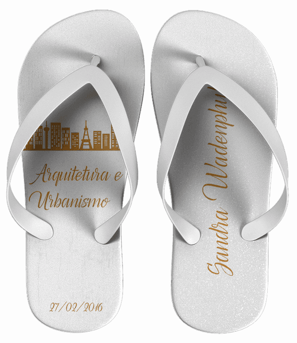 Chinelo Formatura Arquitetura e Urbanismo Personalizado - COD 1984