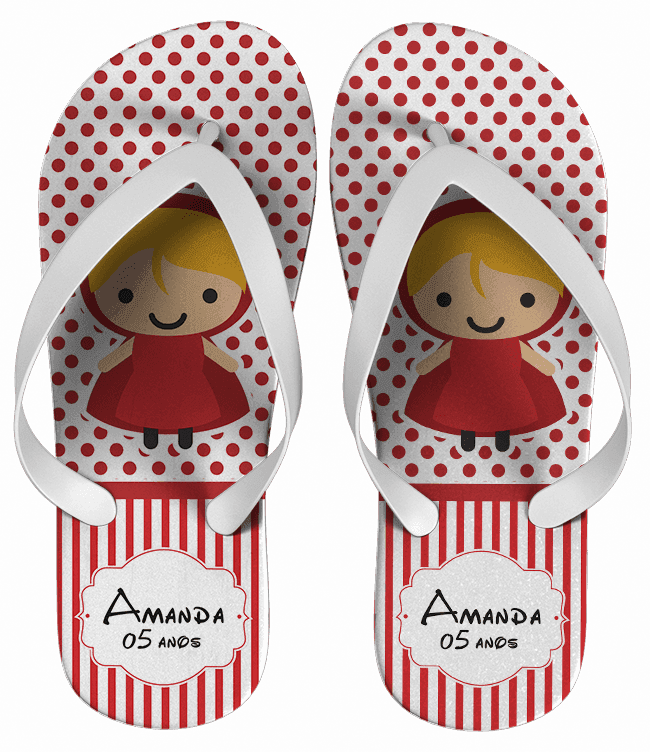 Chinelo Chapeuzinho Vermelho Personalizado - COD 2036