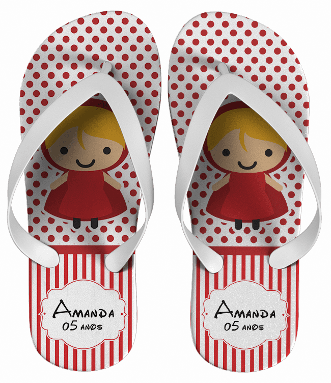 Chinelo Chapeuzinho Vermelho Personalizado - COD 2036