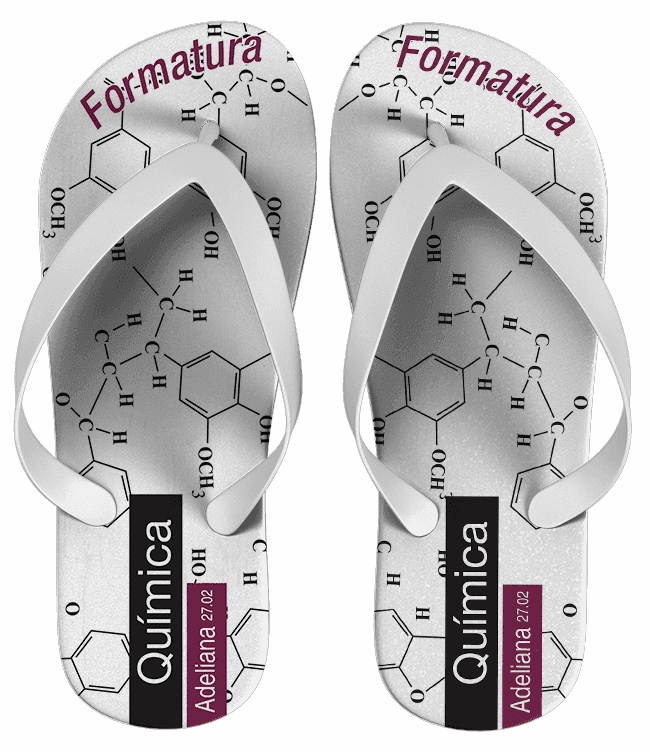 Chinelo Formatura Química Personalizado - COD 1908